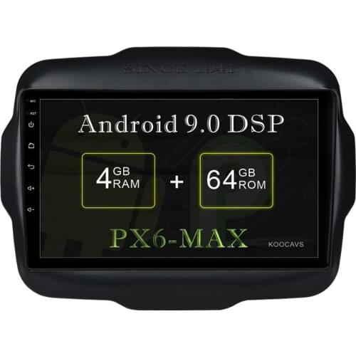 KOOCAVS 9" IPS Android 9.0 Car GPS Radio Player for Jeep Renegade 2016 2017 with 4GB+64GB Auto Stereo Multimedia Headunit