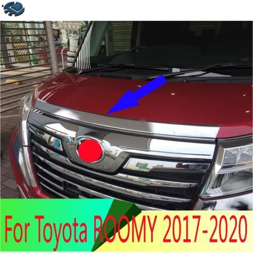 For Toyota ROOMY 2016-2020 Front Hood Bonnet Grill Grille Bumper Lip Mesh Trim Cover Molding Car Styling Kit Sticker