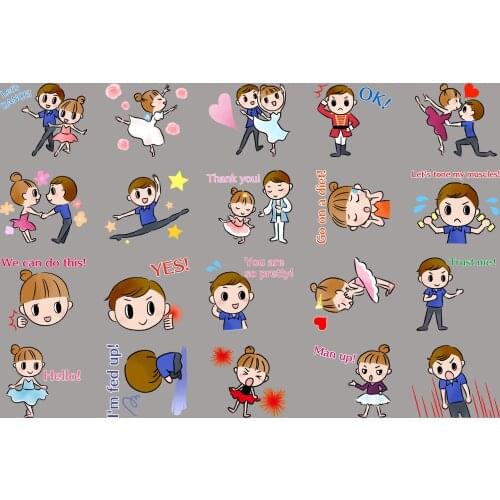 40pcs boy girl photo album scrapbook waterproof decoration sticker DIY handmade gift scrapbook sticker