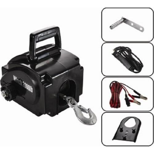 3000lb 12V electric boat car yacht winch portable hand hold truck auto barge trail hand puller tire repair tool