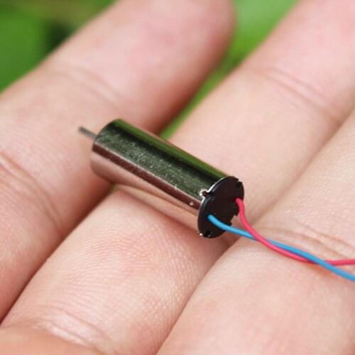 2pcs/lot 716 7mm Strong Magnet Coreless DC Motor 3V-3.7V 40000RPM Ultra-High Speed Engine 0.8mm Output Shaft DIY Aeromodel Drone