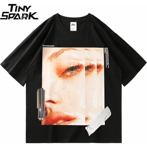 Hip Hop Graphic Letter Print T Shirt Streetwear Harajuku Cotton T-Shirt 2021 Men Spring Summer Short Sleeve Tshirt Black Shirt