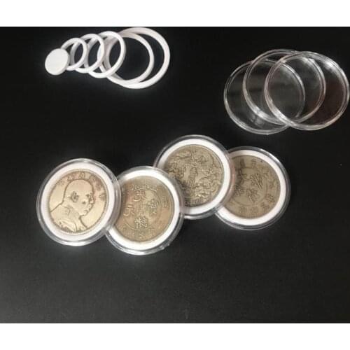 20pcs/set Clear Coin Capsules Caps Transparent Coincapsules For Coins Protective Box 50Se Wholesale