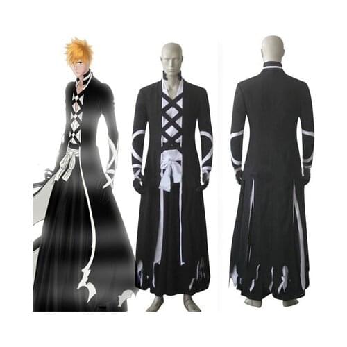 Bleach Kurosaki Ichigo Fullbring New Bankai Look Cosplay Costume 11