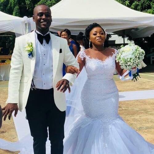 High Quality Lace Mermaid Wedding Dress 2020 New O-Neck Long Sleeves Bridal Gowns Robe De Mariage