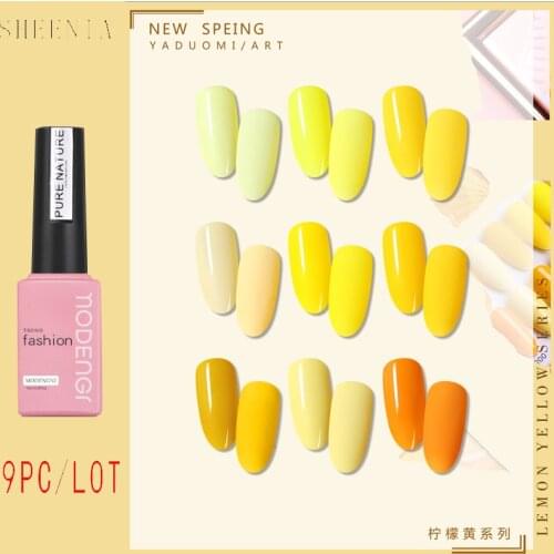 ANLYLAN Lemon Yellow Color Coat French For Nail Design Soak Off UV LED Gel Lacquer For Nail Salon Camouflage Nail Polish Gel
