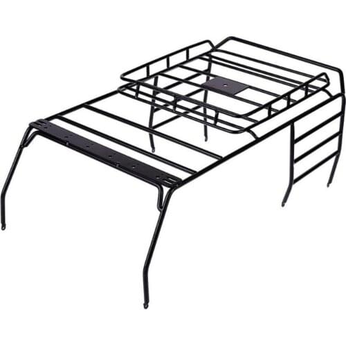 Metal Roof Rack Roll Cage & LED Light for 1/10 RC Crawer Axial SCX10 313MM Wheelbase Jeep Wrangler Body Shell