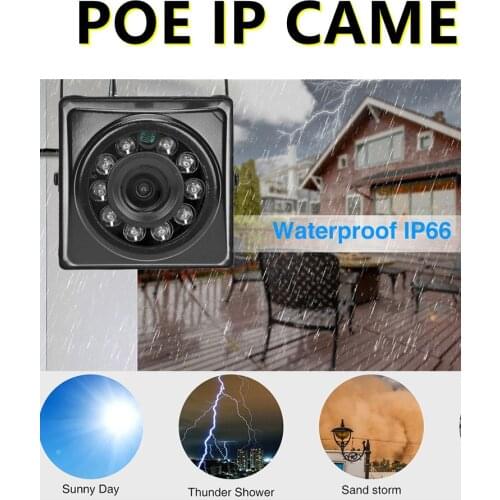 Mini IP POE Cameras Night Vision IPC Wide Angle 2.1MM Audio Security Camera IP66 Small Surveillance Video P2P Onvif Bird Cage