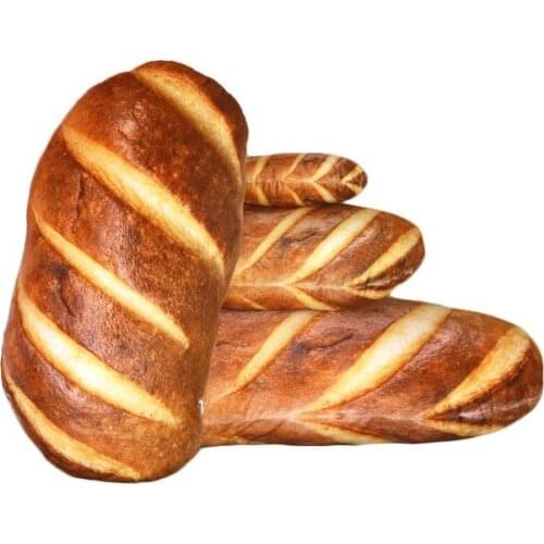 80cm 3D Stuffed Backrest Soft Toys Plush Pillow Cushion Gift Birthday Funny Simulated Snack Bread Shape For Children Home Decor