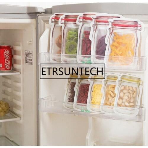 100Set Food Storage Bags Fridge Freezing Zipper Fresh Bag Travel Snack Reclosable Wrap Kitchen Tool