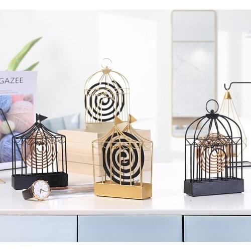 Insect Mosquito Coil Holder Nordic Golden Iron Cactus Incense Burner Storage Trays Bedroom Table Hanging Decoration Ornaments