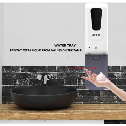 Wall-Mounted Automatic Soap Dispenser Non-Contact Induction Foam Gel Spray Soap Dispenser With Water Tray And Different Pumps