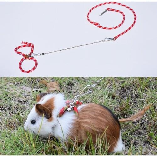Hamster Accessories Nylon Collar Rat Mouse Leash Guinea Pig Squirrel Ferret Finder Small Animal Outdoor Lead Rope Pet Products