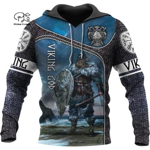 PLstar Cosmos Viking Warrior Tattoo Armor New Fashion Tracksuit Funny 3DPrint Pullover Unisex Zip/Hoodies/Sweatshirts/Jacket S-7