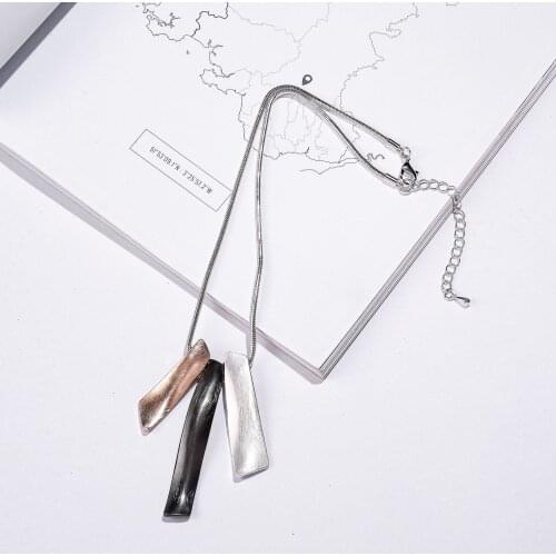 Charm Exaggerated Alloy Pendant Necklace For Women Geometry Pendants Punk Necklaces Lady Jewelry