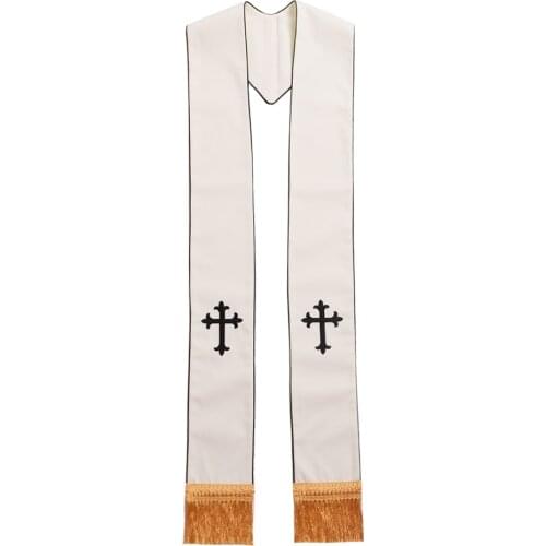 Unisex Adults Overlay Cross Clergy Stole