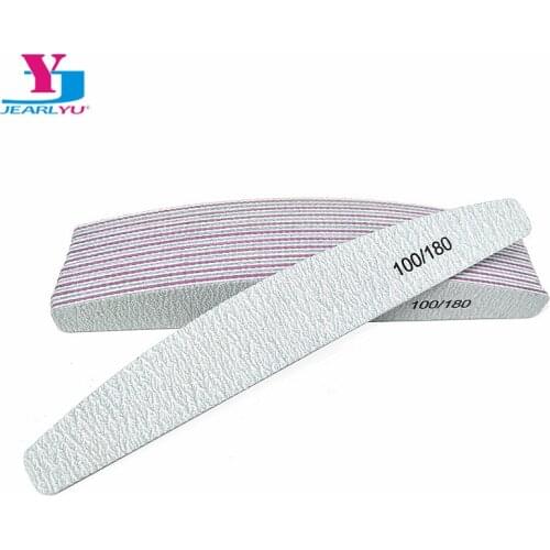 10pcs 100/180 Nail File Sanding Polishing Buffer Block UV Gel Nail Polisher Manicure Pedicure Tools Nail Care Tools Grey Boat