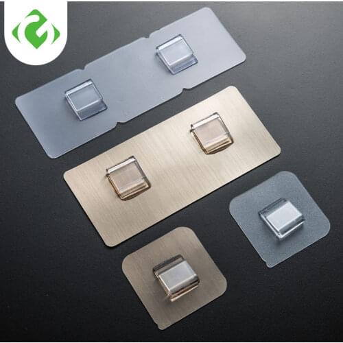 1pc Home Plastic Hooks Waterproof Sticky Hook for Kitchen Bathroom Shelf Sticker Sticking Wall Strong Adhesive Hook Hanger