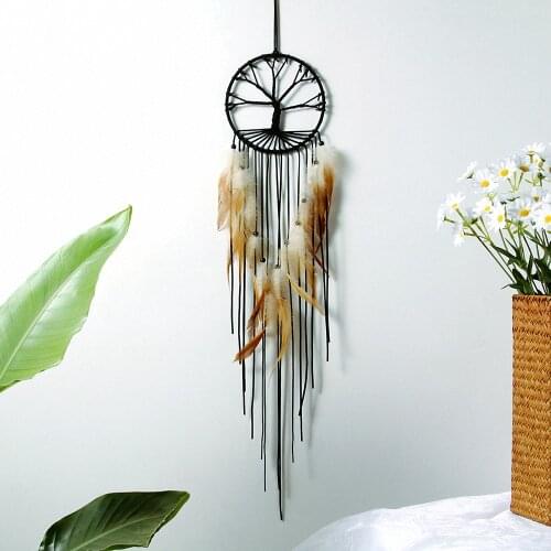 2 Colors Blue & Black Gift Indian Tree of Life Dreamcatcher Wind Chimes Wall Hanging Pendant Decor Dream Catcher Regalo Amor081