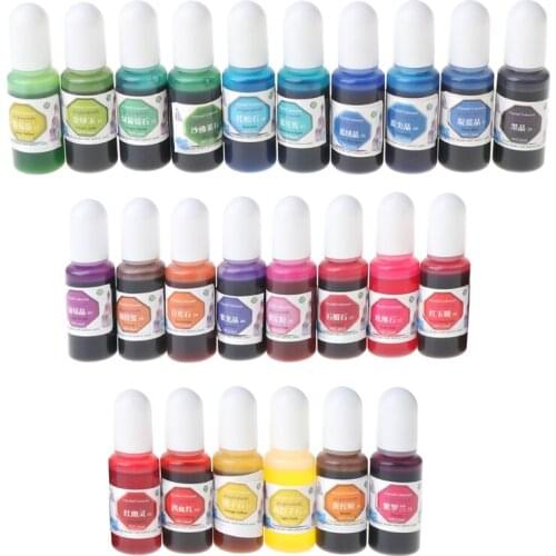 24 Colors Transparent Crystal Colorant Pigment Concentrated Resin Coloring Art