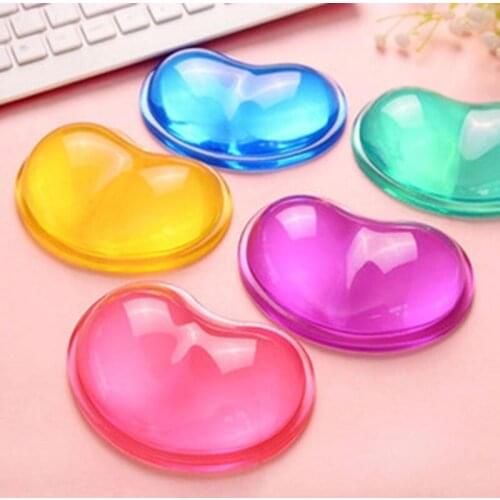 Aipinchun 1Pcs Candy Color Transparent Silica Gel Silicone Pad Cushion Wrist Rest Support For Mouse PC Computer Mousepad