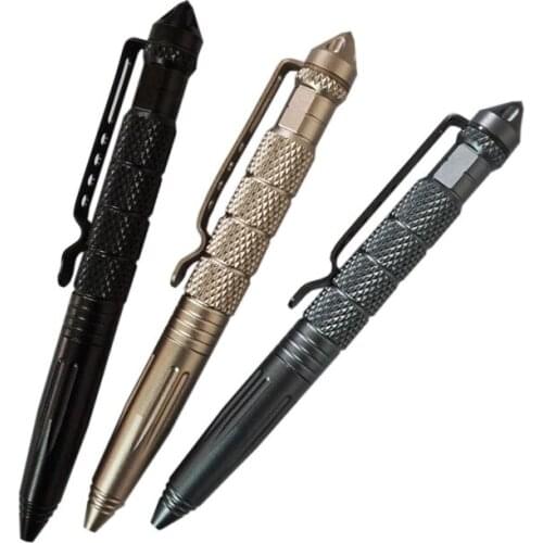 Promotional aluminum alloy B2 tungsten steel tactical pen multifunctional defense pen signature pen outdoor survival self-defens