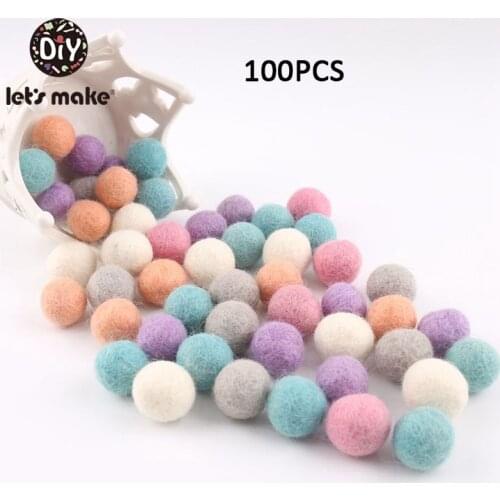 100PCS 20mm 100% Wool Felt Balls DIY Balls Hanging Accessories Candy Color Wool Ball For Kids Room Decoration Nursery Home Decor