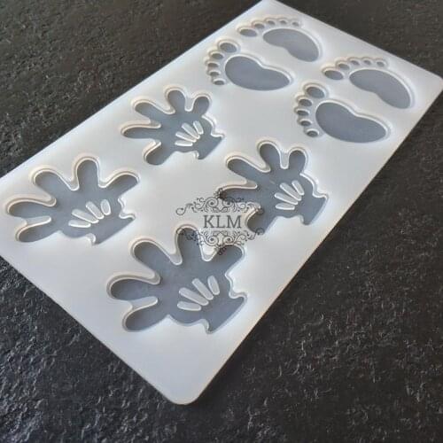 Palm shape silicone mold Foot shape chocolate plug-in tool Cake decoration accessories KLM-CG002