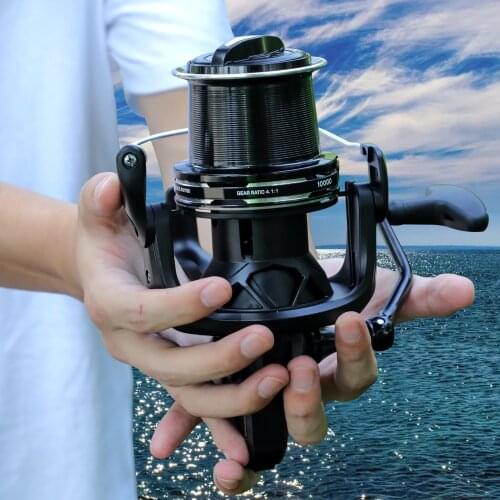 Sougayilang Fishing Reel 10000-12000 Series Surf Fishing Reel Ultra Smooth Powerful Spinning Reel for Carp Saltwater Freshwater