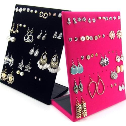 Convenient Flannel Necklace Shelf Plastic Earring Display Rack Jewelry Holder Show Case Tool Rack Organizer Storage