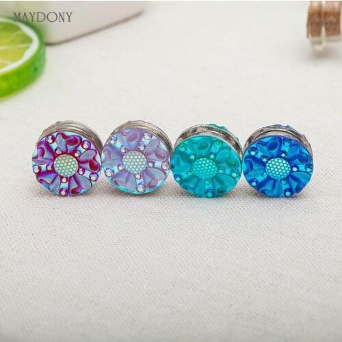 XT81 wholesale fashion headwear scarf magnet brooch Round hijab clips 12pcs/lot