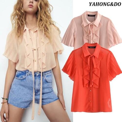YAHONG&DO Short Sleeve Blouses