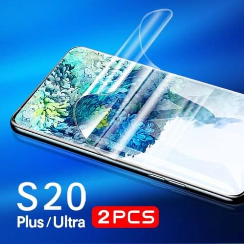 2Pcs soft screen protector s20 ultra plus for samsung galaxy s 20 Protective glass 20s hydrogel s20plus glaxay 20sultra glas