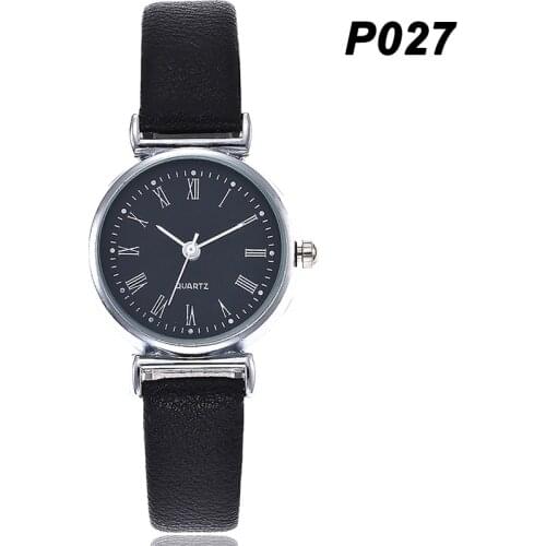 Women Classic Quartz Watch PU Leather Band Round Dial Sports Watch Gifts -MX8