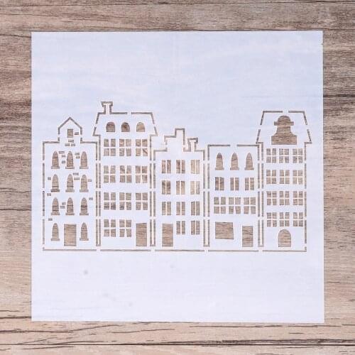 13 cm DIY Craft Layering House Stencils For Walls Painting Scrapbooking Stamping Stamps Album Decorative Embossing Paper Cards