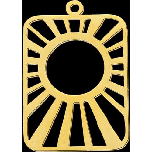 5pcs/lot 100% Stainless Steel Square Sun DIY Earring Pendant Charm Wholesale Custom Charms Finding Supplies