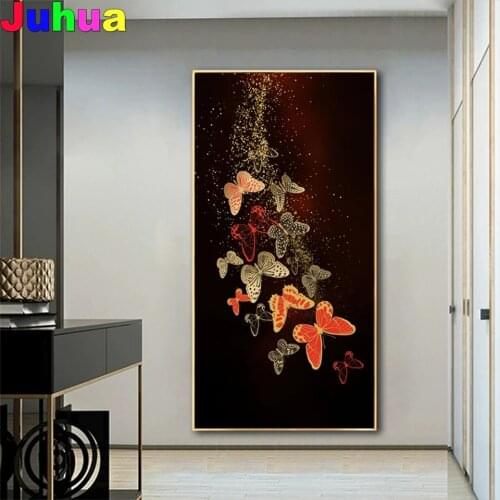 Golden Butterfly Full Square/Round 5D Diamond Painting nordic Diamond Embroidery Mosaic art full decor Diamond stitch home decor