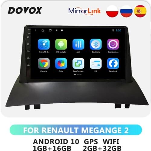 DOVOX For Renault Megane 2 2004 - 2008 Android Car Radio 2din Auto Multimedia Video Player GPS Wifi 4G RDS DSP 2 Din