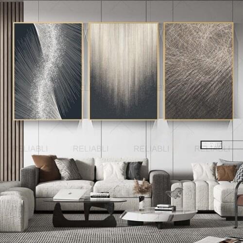 Black and White Industrial Abstract Style Canvas Painting Lines Posters and Prints Modern Wall Art Picture for Study Home Decor