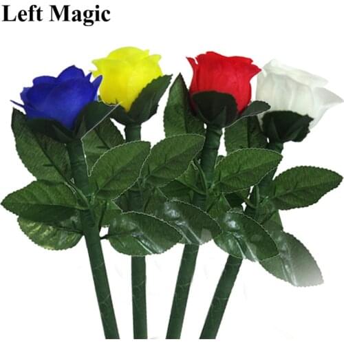 Discoloration Roses (4 Colors Change) Magic Tricks Colors Change Flower Magie Stage Street Illusion Props Comedy Gimmick