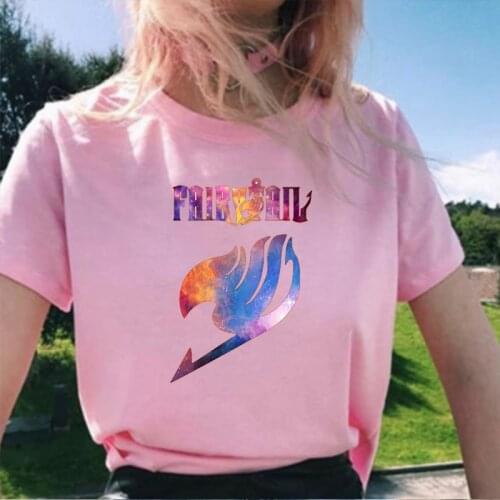 FAIRY TAIL Tshirt Women Men Clothing Tee Tops Female Graphic T Shirt Pink Tee Shirt Femme Camisetas Mujer Vintage Anime Shirt