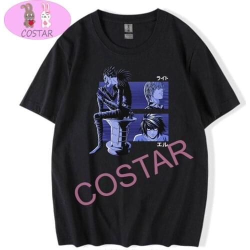 COSTA Anime Death Note Yagami Light Printed Soft Cotton Wearing Fashion T-shirt Harajuku Unisex Tees