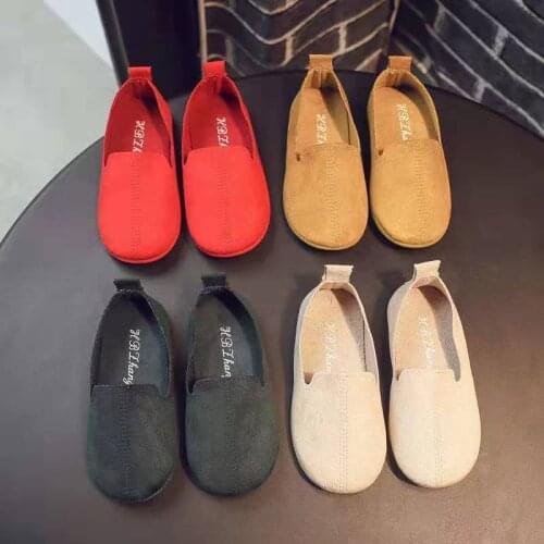 Hot Sale Baby Girls Boys Bean Shoes Lazy First Walker Light Toddler 4Colors 1-3Years 22-27 With Shoe Box P01