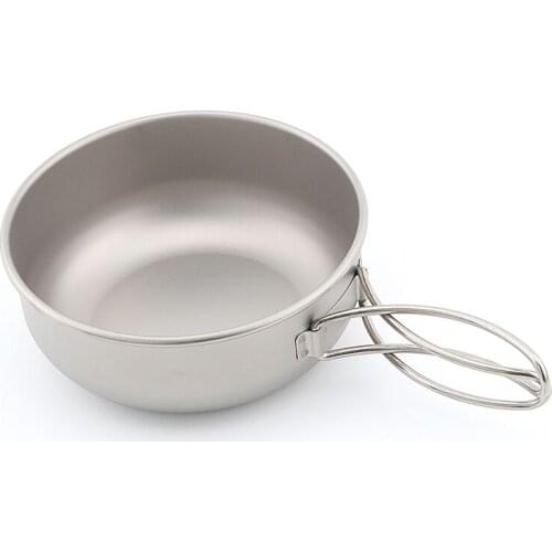 Keith Titanium Outdoor Portable Pan Small Frying Pan Camping Picnic Cookware Picnic Bowl Cooking Tableware Camping Utensils