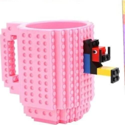 JOYLIVE 350ml Water Blocks Cup DIY Puzzle Milk Coffee Mug Cup Creative Build-on Brick Mug Cups