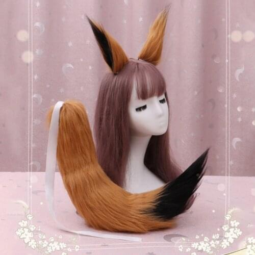 Adult Kids Cosplay Anime Fluffy Plush Long Tail Halloween Party Costume Prop Y1AC
