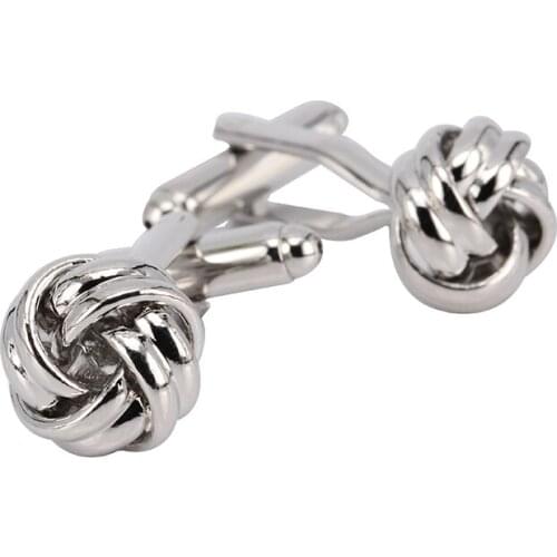 Stell Metal cufflinks male french shirt cufflink Knot Cufflinks for men mens metal ball fashion cuff links