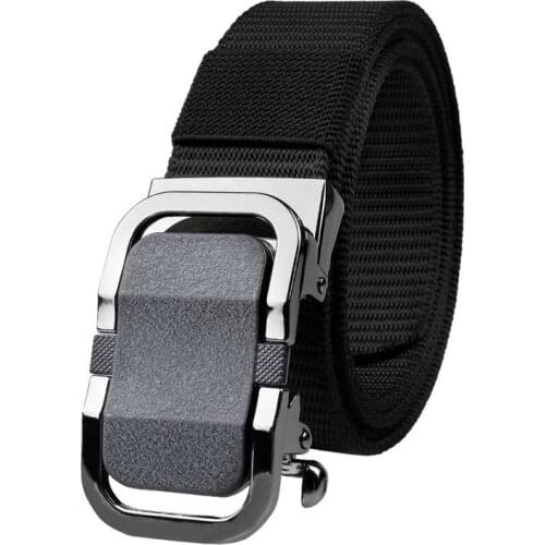 Fashion Mens Belts Metal Slide Buckle Nylon Quick Drying Breathable Cowboy Jeans Accessories 3.4cm Outdoor Waist Strap Cinto