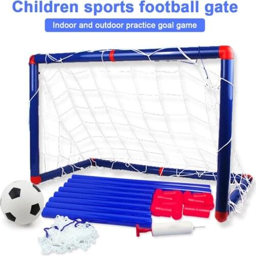 Kids Sports Soccer Toy Set With Ball Pump Goal Net Football Toy Set For DIY Indoor Outdoor Practice