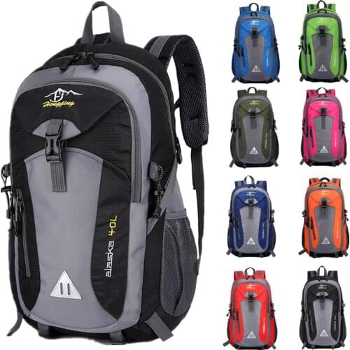 40L Quality Nylon Waterproof Travel Rucksack Men Women Climbing Bags Hiking Camping Backpack Outdoor Sport Pack